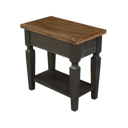 International Concepts - Vista Side Table in Hickory/Washed Coal Finish - OT45-15E2 view 1