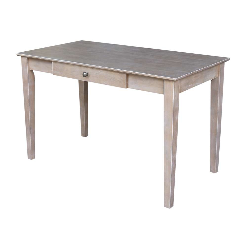 International Concepts - Writing Desk with Drawer in Washed Gray Taupe Finish - OF09-41 view 1
