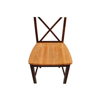 International Concepts - X-Back Counter Height Stool - 24inSH in Cinnemon/Espresso Finish - S58-6132 view 10