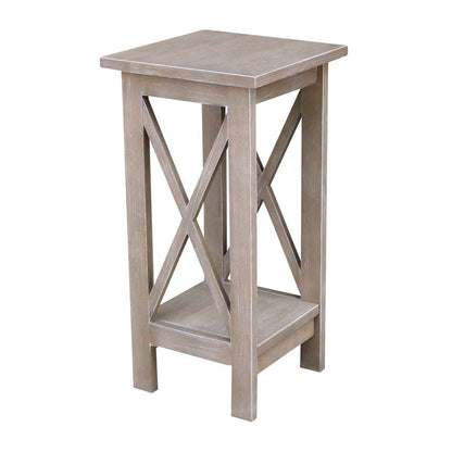 International Concepts - 24in X-Sided Plant Stand in Washed Gray Taupe Finish - OT09-3071X veiw 4