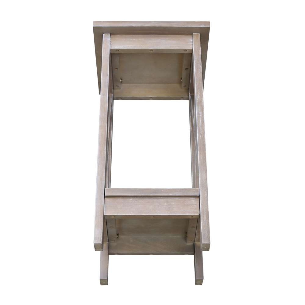 International Concepts - 24in X-Sided Plant Stand in Washed Gray Taupe Finish - OT09-3071X veiw 5
