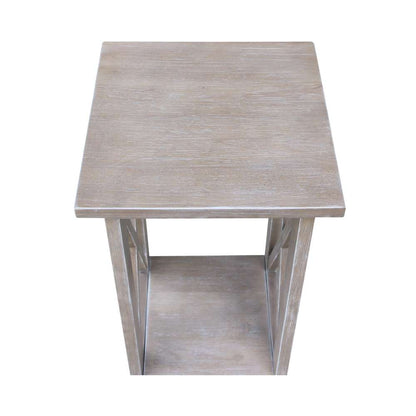 International Concepts - 24in X-Sided Plant Stand in Washed Gray Taupe Finish - OT09-3071X veiw 6