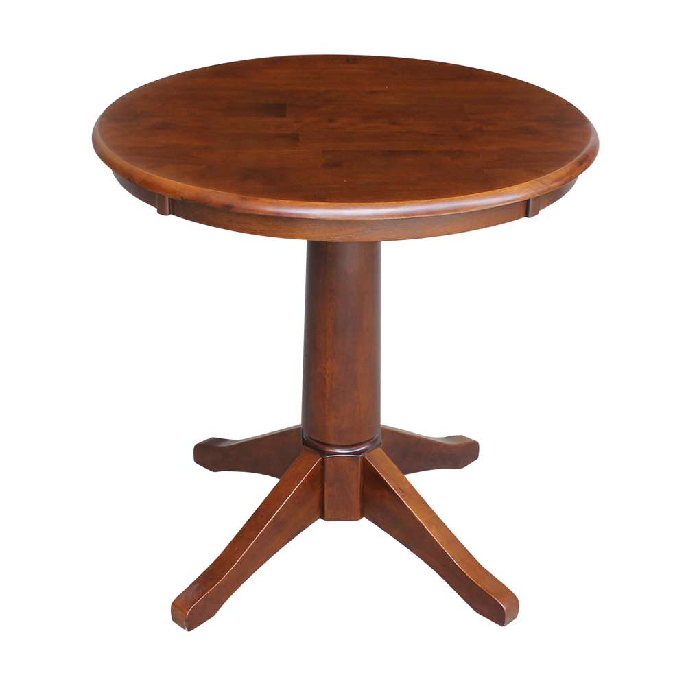 International Concepts - 30in Round Top Ped Table - 28.9inH in Espresso Finish - K581-30RT-27B veiw 1