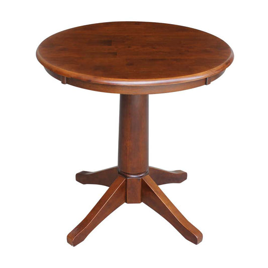 International Concepts - 30in Round Top Ped Table - 28.9inH in Espresso Finish - K581-30RT-27B veiw 1