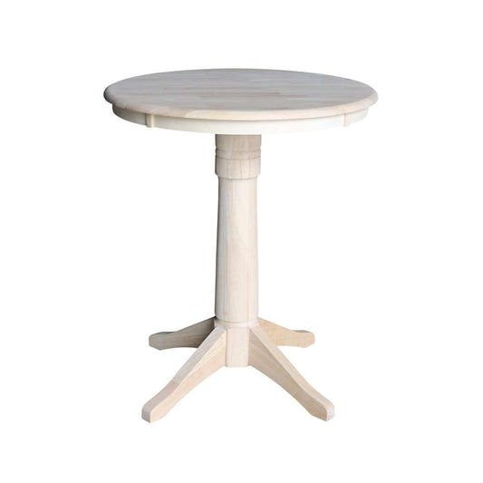 International Concepts - 30in Round Top Ped Table - 34.9inH - K-30RT-27B-6B veiw 1