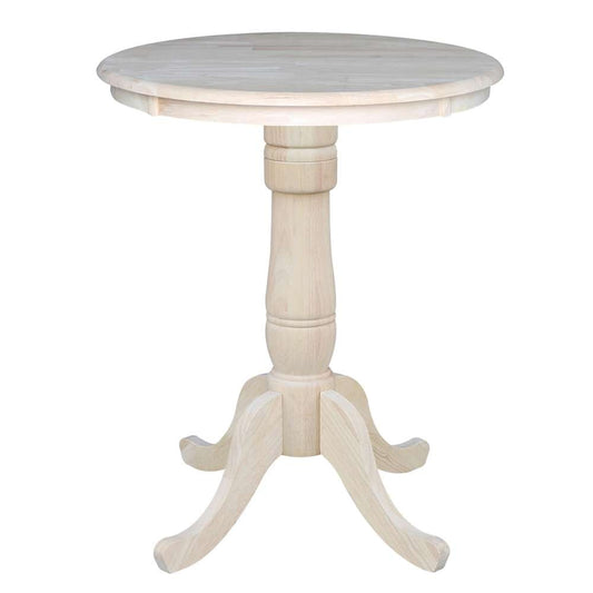 International Concepts - 30in Round Top Ped Table - 35.1inH - K-30RT-6B veiw 1