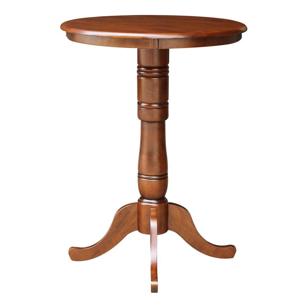 International Concepts - 30in Round Top Ped Table - 41.1inH in Espresso Finish - K581-30RT-6B-2 veiw 3