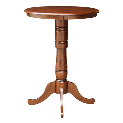 International Concepts - 30in Round Top Ped Table - 41.1inH in Espresso Finish - K581-30RT-6B-2 veiw 3