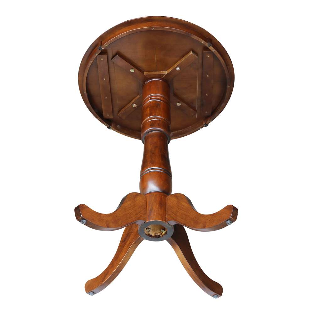 International Concepts - 30in Round Top Ped Table - 41.1inH in Espresso Finish - K581-30RT-6B-2 veiw 4