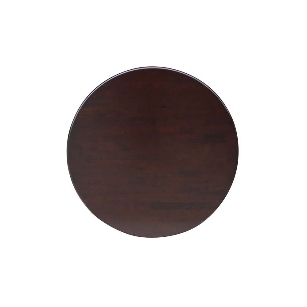 International Concepts - 30in Round Top Ped Table - 41.1inH in Rich Mocha Finish - K15-30RT-6B-2 veiw 4