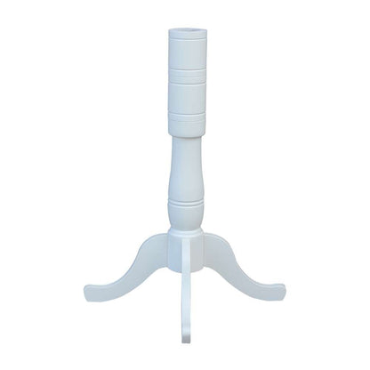 International Concepts - 30in Round Top Ped Table - 41.1inH in White Finish - K08-30RT-6B-2 veiw 2