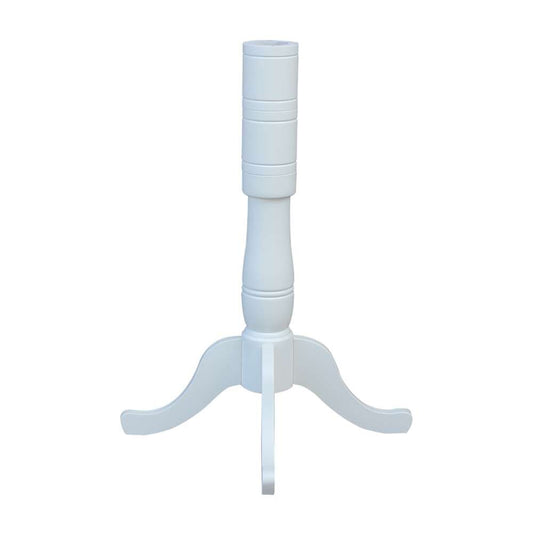 International Concepts - 30in Round Top Ped Table - 41.1inH in White Finish - K08-30RT-6B-2 veiw 2