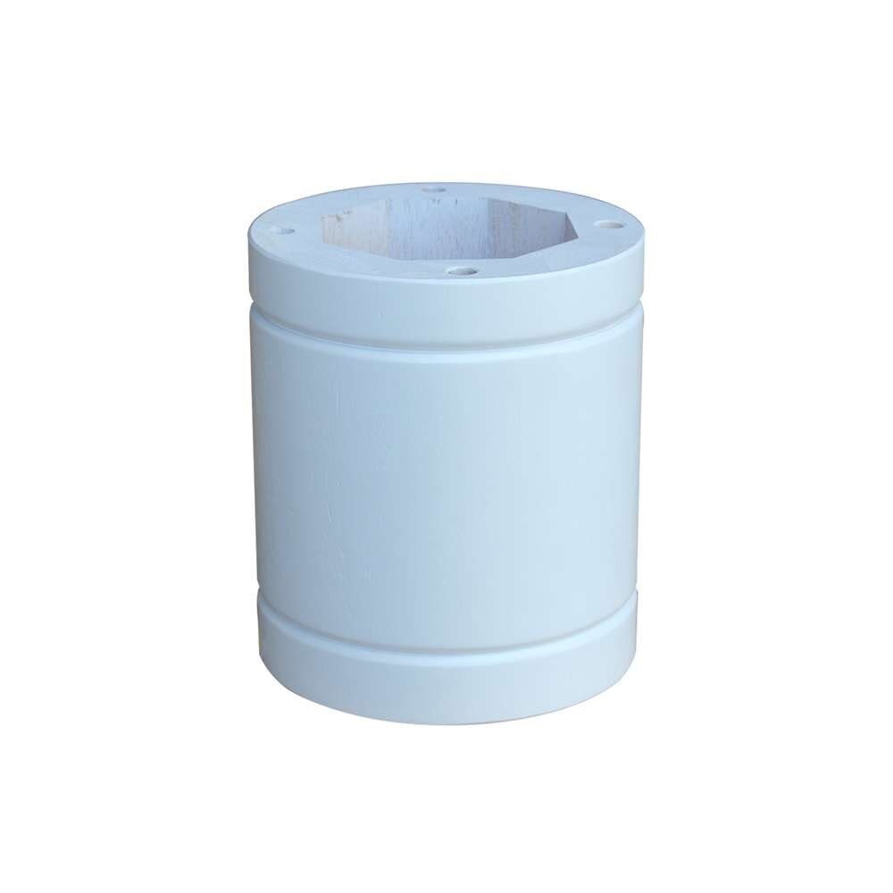 International Concepts - 30in Round Top Ped Table - 41.1inH in White Finish - K08-30RT-6B-2 veiw 4