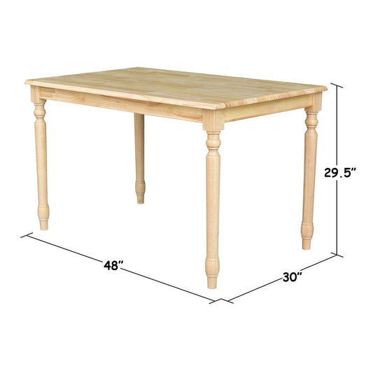 International Concepts - 30in X 48in Solid Wood Top Table - T01-3048T veiw 2