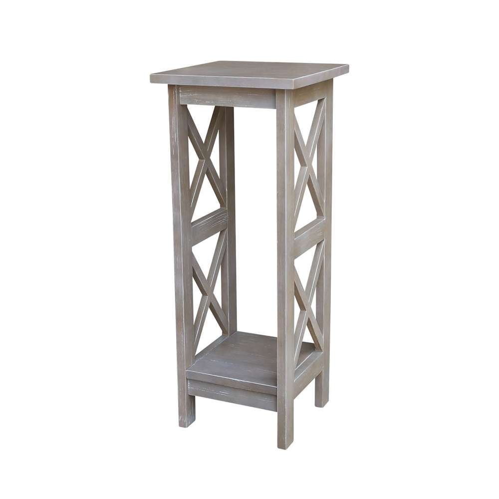 International Concepts - 30in X-Sided Plant Stand in Washed Gray Taupe Finish - OT09-3070X veiw 1
