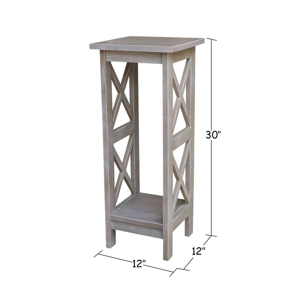 International Concepts - 30in X-Sided Plant Stand in Washed Gray Taupe Finish - OT09-3070X veiw 2