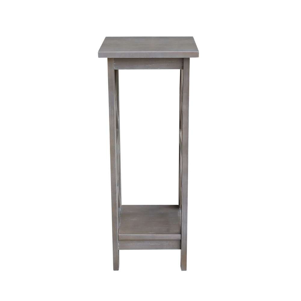 International Concepts - 30in X-Sided Plant Stand in Washed Gray Taupe Finish - OT09-3070X veiw 3