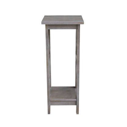 International Concepts - 30in X-Sided Plant Stand in Washed Gray Taupe Finish - OT09-3070X veiw 3