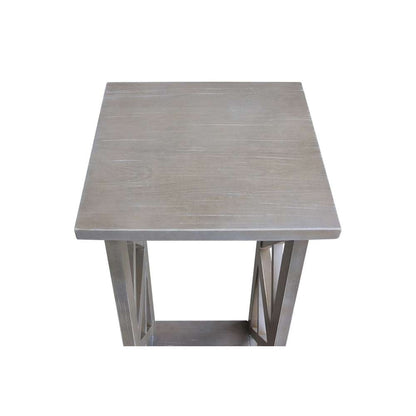 International Concepts - 30in X-Sided Plant Stand in Washed Gray Taupe Finish - OT09-3070X veiw 6