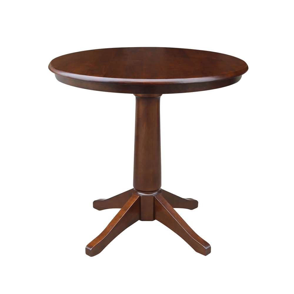 International Concepts - 36in Round Top Ped Table - 28.9inH in Espresso Finish - K581-36RT-27B veiw 1