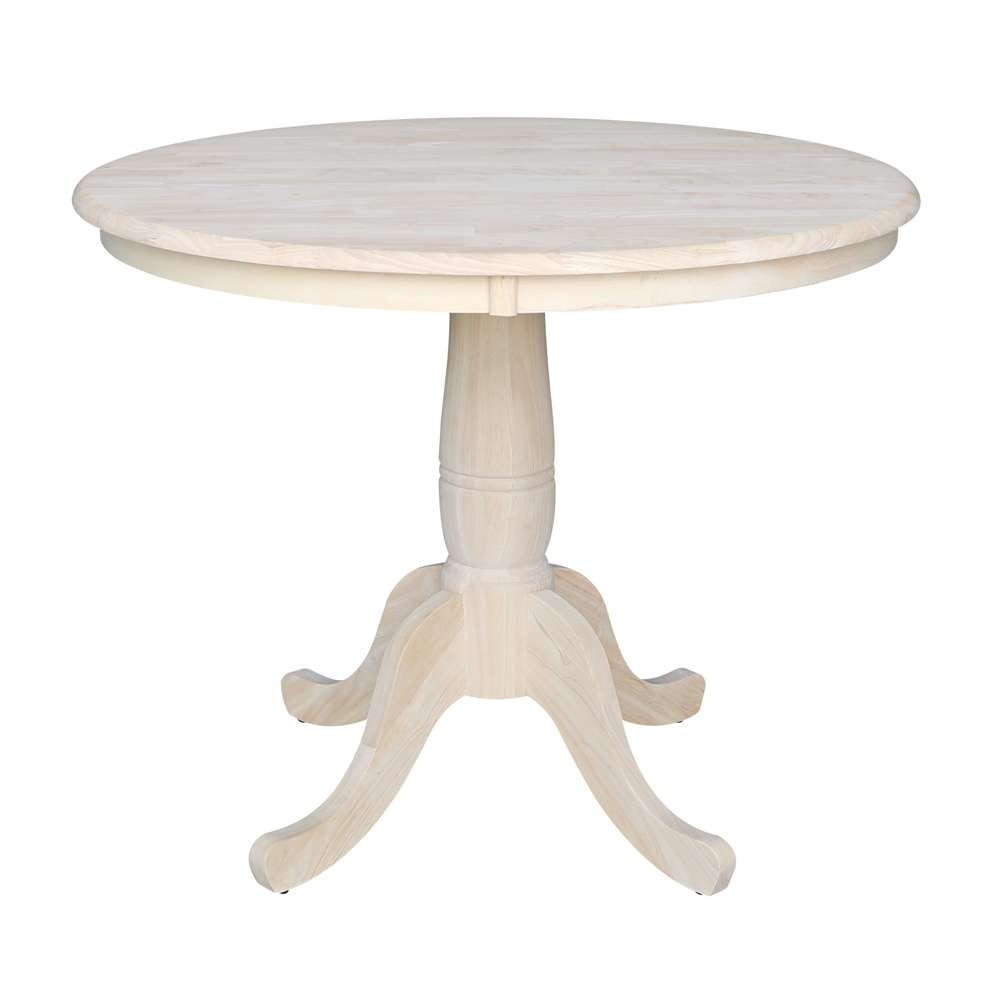 International Concepts - 36in Round Top Ped Table - 29.1inH - K-36RT veiw 1