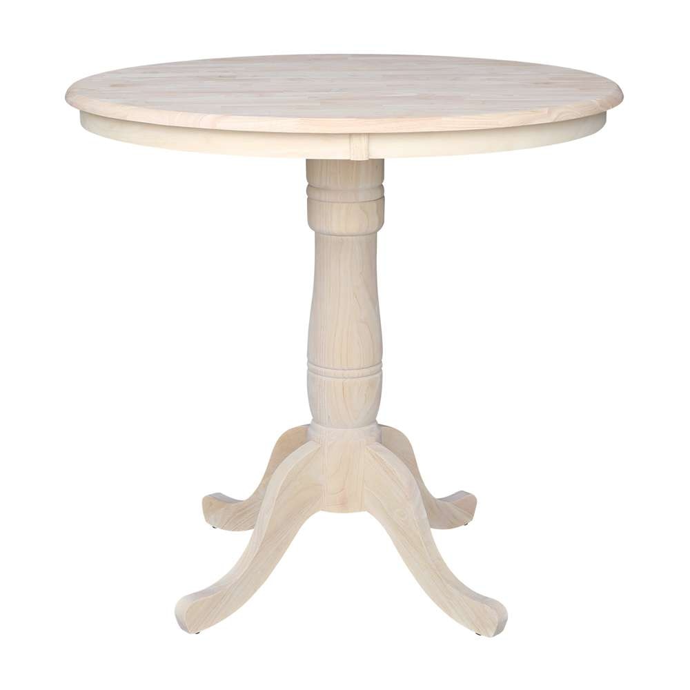 International Concepts - 36in Round Top Ped Table - 35.1inH - K-36RT-6B veiw 1