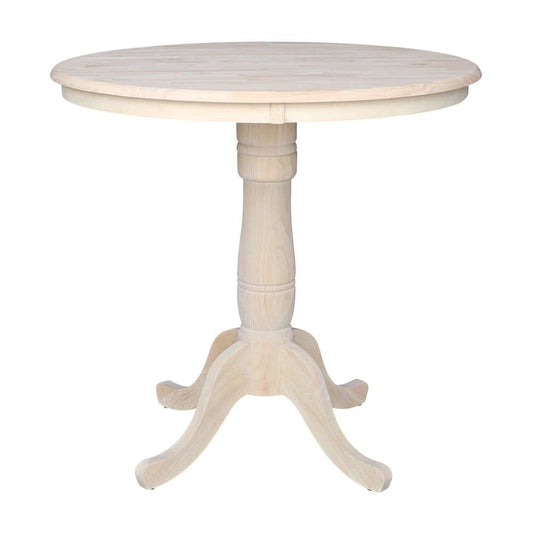 International Concepts - 36in Round Top Ped Table - 35.1inH - K-36RT-6B veiw 1