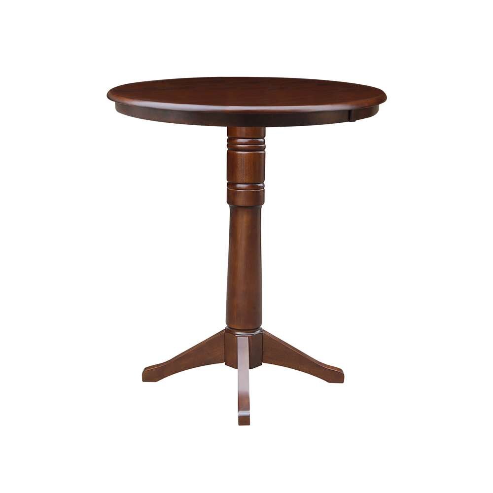 International Concepts - 36in Round Top Ped Table - 40.9inH in Espresso Finish - K581-36RT-27B-6B-2 veiw 3