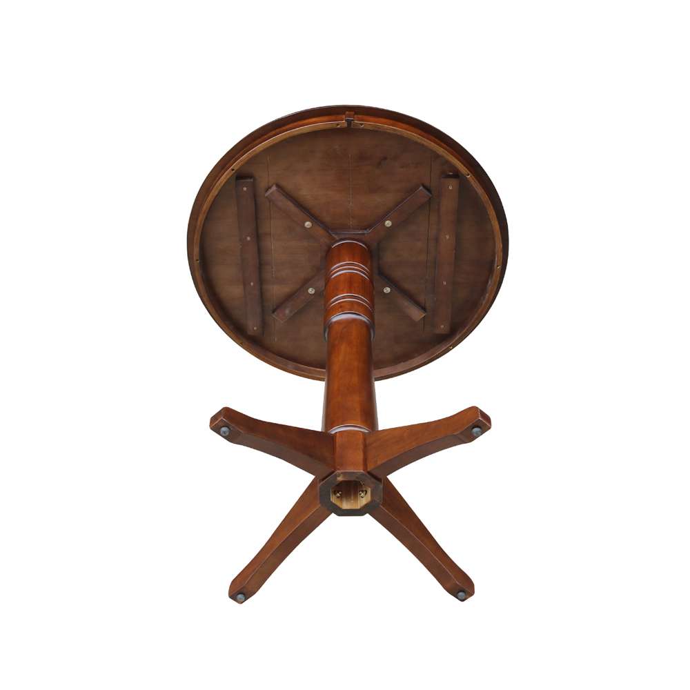 International Concepts - 36in Round Top Ped Table - 40.9inH in Espresso Finish - K581-36RT-27B-6B-2 veiw 4