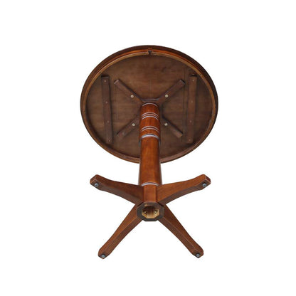 International Concepts - 36in Round Top Ped Table - 40.9inH in Espresso Finish - K581-36RT-27B-6B-2 veiw 4