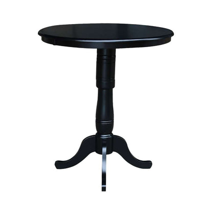 International Concepts - 36in Round Top Ped Table - 41.1inH in Black Finish - K46-36RT-6B-2 veiw 3