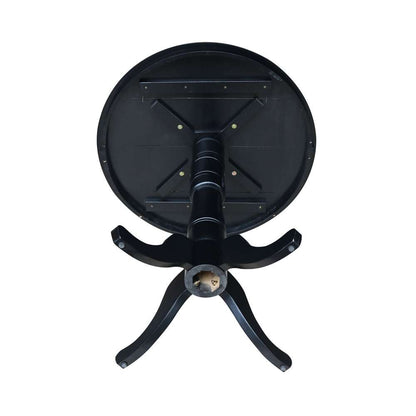 International Concepts - 36in Round Top Ped Table - 41.1inH in Black Finish - K46-36RT-6B-2 veiw 4