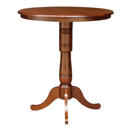 International Concepts - 36in Round Top Ped Table - 41.1inH in Espresso Finish - K581-36RT-6B-2 veiw 3