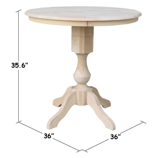 International Concepts - 36in Round Top Ped Table - 41.9inH - K-36RT-11P-2 veiw 2