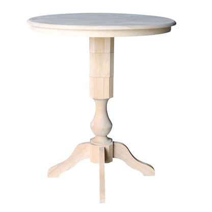 International Concepts - 36in Round Top Ped Table with 12in Leaf - 42.1inH - Bar Height - K-36RXT-11P-2 veiw 6