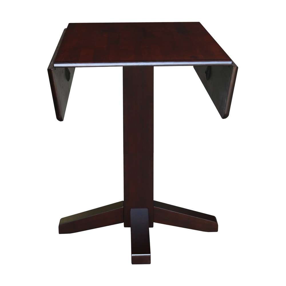 International Concepts - 36in Square Dual Drop Leaf Dining Table in Rich Mocha Finish - T15-36SDP veiw 6
