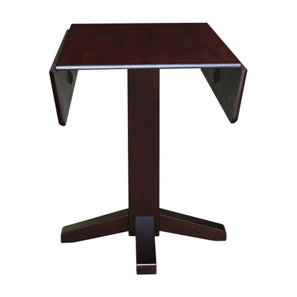 International Concepts - 36in Square Dual Drop Leaf Dining Table in Rich Mocha Finish - T15-36SDP veiw 6