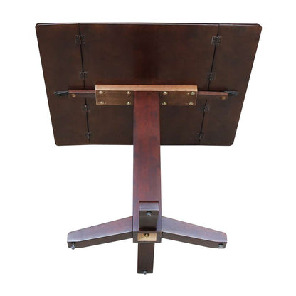 International Concepts - 36in Square Dual Drop Leaf Dining Table in Rich Mocha Finish - T15-36SDP veiw 8
