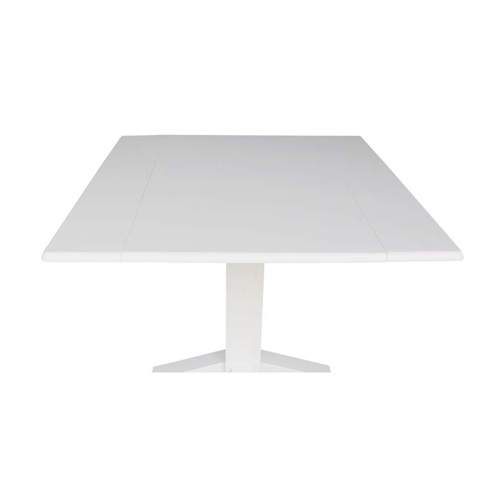 International Concepts - 36in Square Dual Drop Leaf Dining Table in White Finish - T08-36SDP veiw 12
