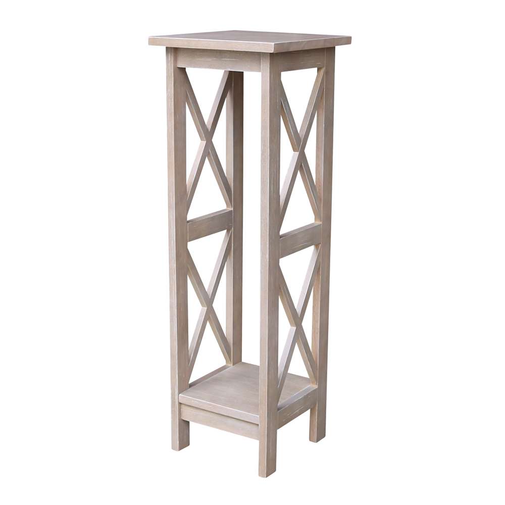 International Concepts - 36in X-Sided Plant Stand in Washed Gray Taupe Finish - OT09-3069X veiw 1