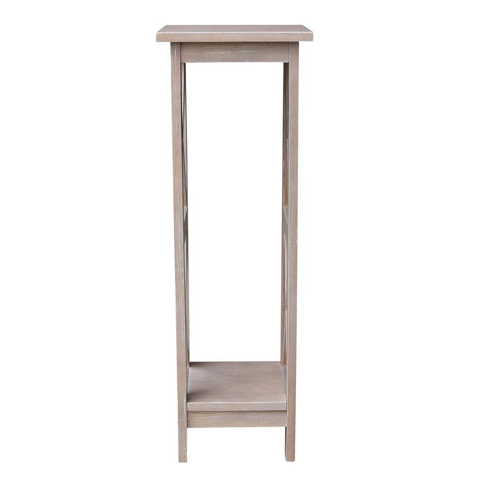 International Concepts - 36in X-Sided Plant Stand in Washed Gray Taupe Finish - OT09-3069X veiw 2