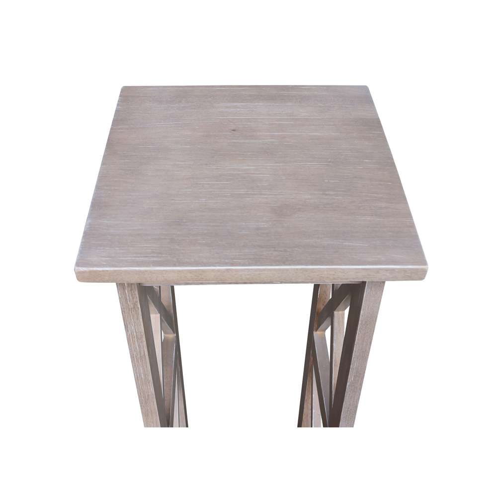 International Concepts - 36in X-Sided Plant Stand in Washed Gray Taupe Finish - OT09-3069X veiw 4