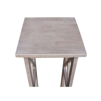 International Concepts - 36in X-Sided Plant Stand in Washed Gray Taupe Finish - OT09-3069X veiw 4