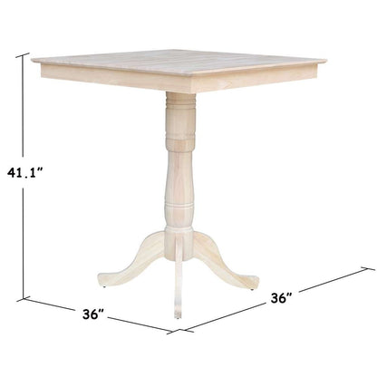 International Concepts - 36X36in Square Top Ped Table - 41.1inH - K-3636TP-30P-6B-2 veiw 6