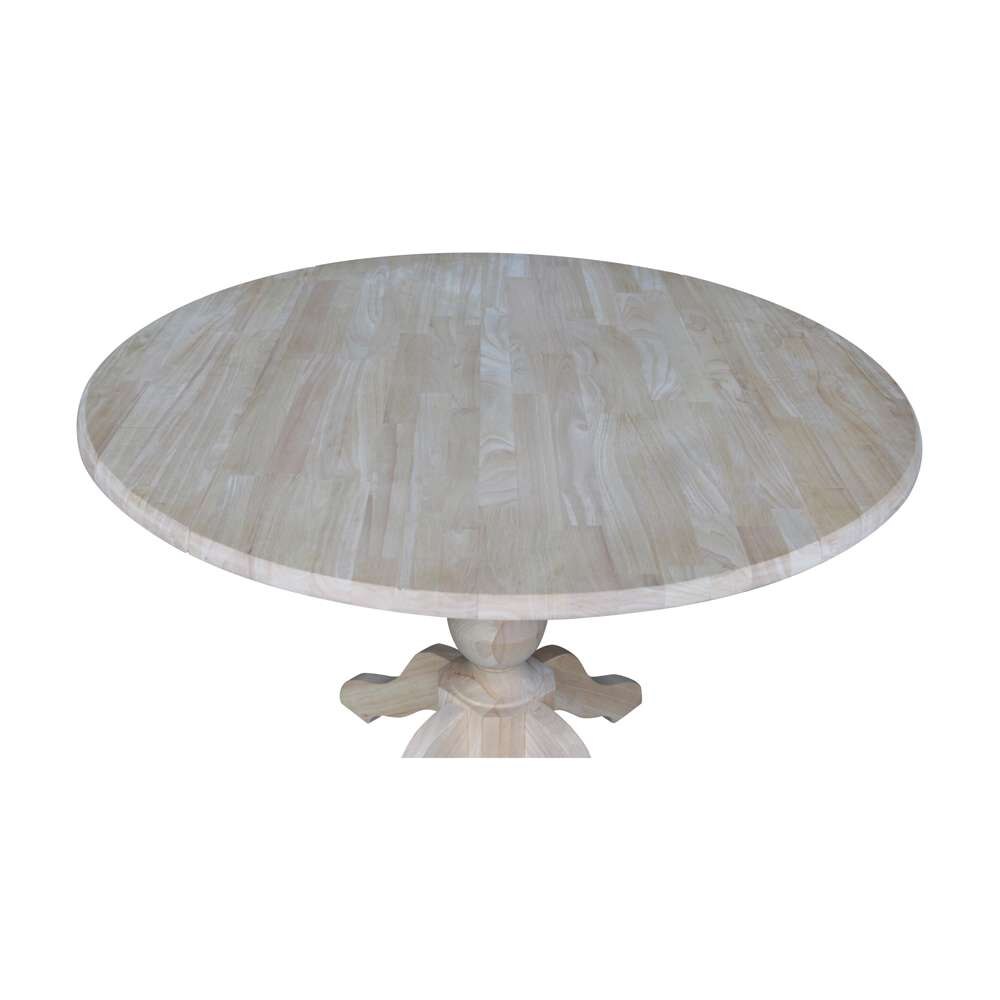 International Concepts - 42in Round Dual Drop Leaf Ped Table - 30.3inH - K-42DPT-11B veiw 7