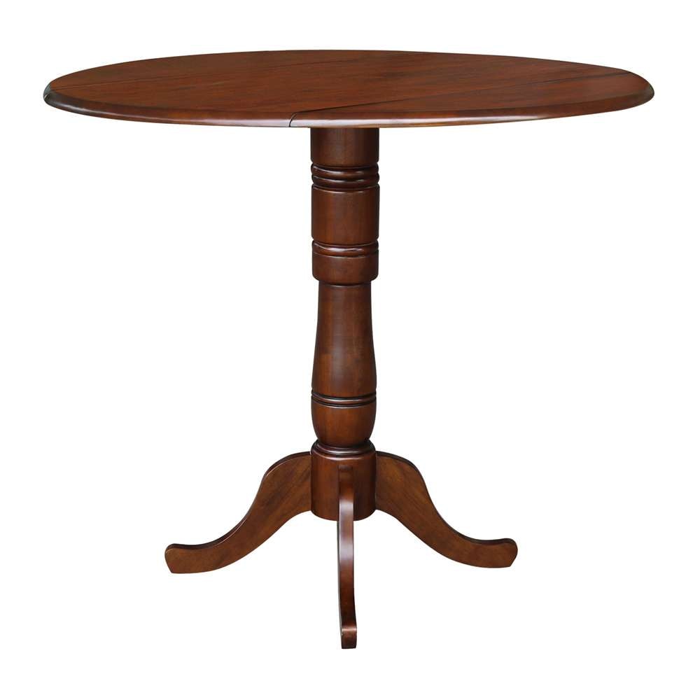 International Concepts - 42in Round Dual Drop Leaf Ped Table - 41.5inH in Espresso Finish - K581-42DPT-6B-2 veiw 6