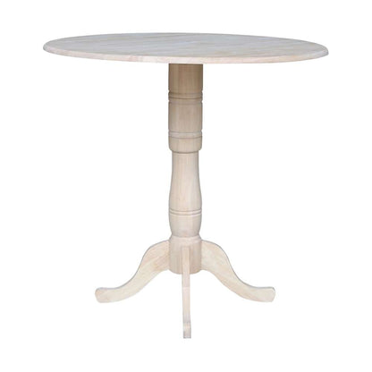 International Concepts - 42in Round Dual Drop Leaf Ped Table - 41.5inH - K-42DPT-6B-2 veiw 6