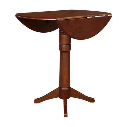 International Concepts - 42in Round Dual Drop Leaf Ped Table - 42.3inH in Espresso Finish - K581-42DPT-27B-6B-2 veiw 5