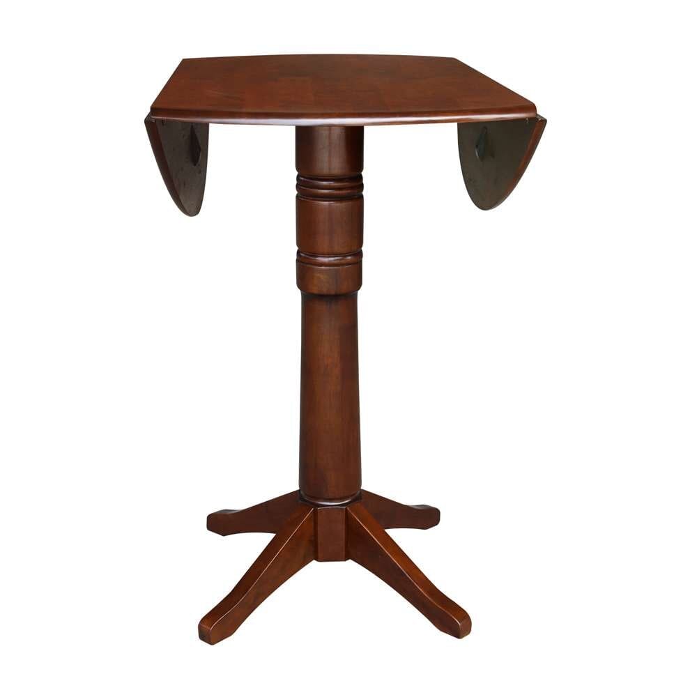 International Concepts - 42in Round Dual Drop Leaf Ped Table - 42.3inH in Espresso Finish - K581-42DPT-27B-6B-2 veiw 7
