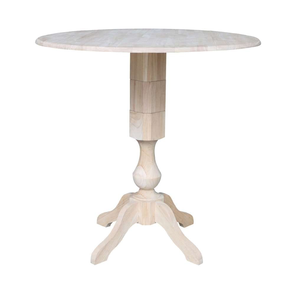 International Concepts - 42in Round Dual Drop Leaf Ped Table - 42.3inH - K-42DPT-11P-2 veiw 1